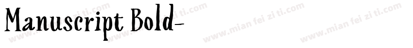 Manuscript Bold字体转换